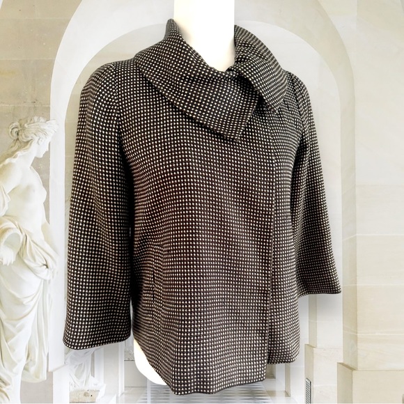 Banana Republic Jackets & Blazers - Banana Republic Womens Brown Knit Collared Coat Jacket Size 0